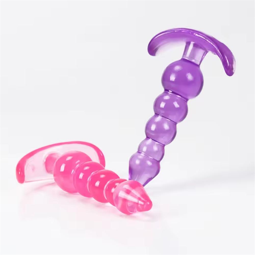 Soft Silicone Anal Plugs Beads Dildo Butt Prostate Massage Unisex Sexy Stopper Adult Sex Toy for Men Women Adult Games