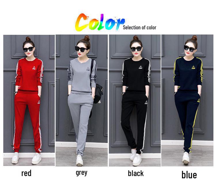 2023 Herbst Koreanischer Damen Langarm Hose & Sweatshirt Lässiges Sportbekleidungsset