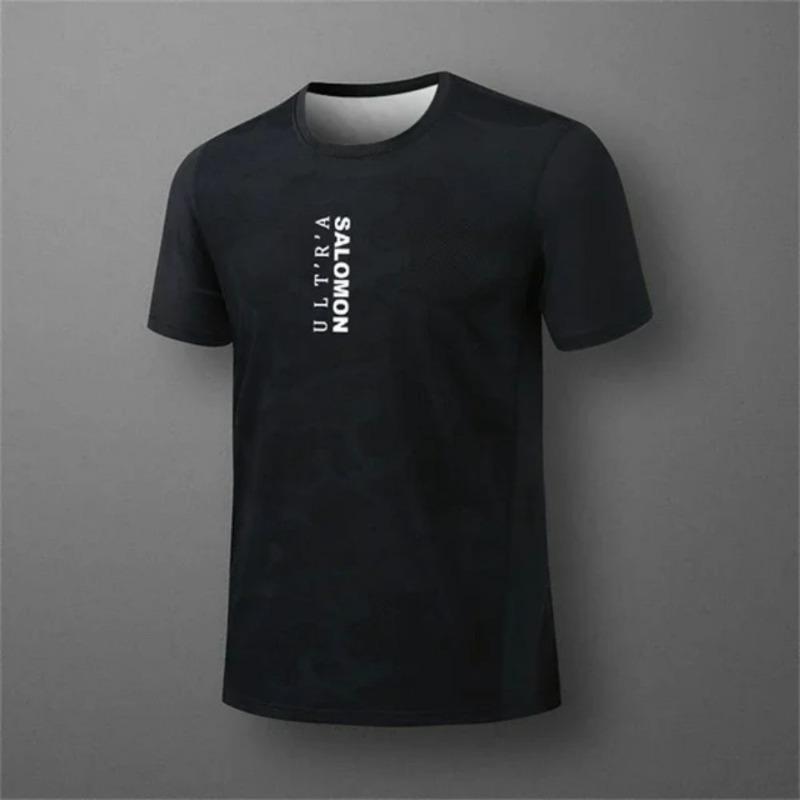 Herren 3D-Druck T-Shirt Outdoor Fitness Atmungsaktiv Schnelltrocknend Sport Kurzarm Rundhals Pullover Lässiges Oberteil