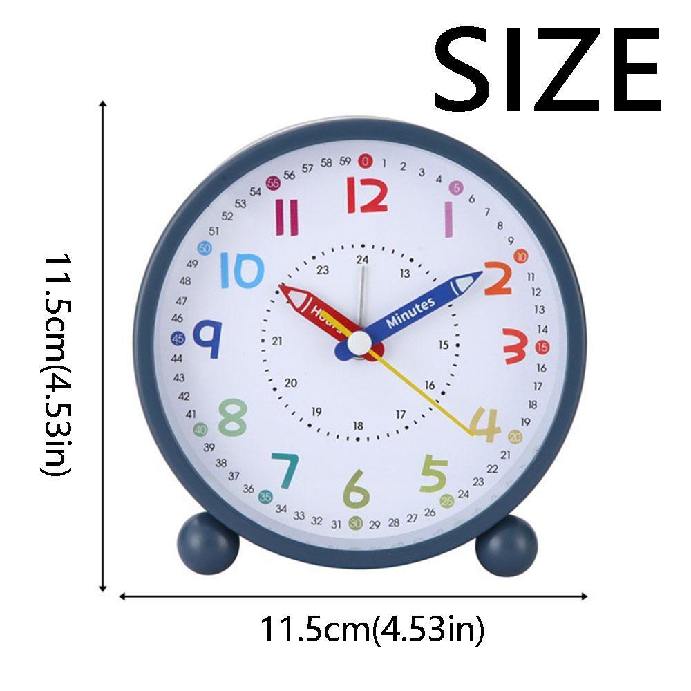Battery Operated Children's Alarm Clock Pencil Design Time Planning Clock Desk Clock  Bedroom Decor