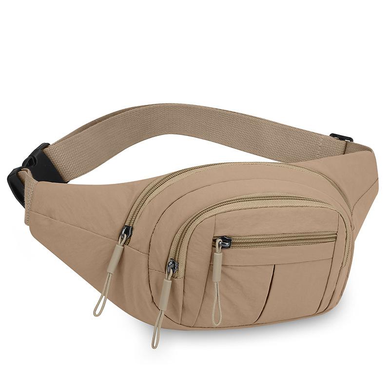 Stylish Women's Fanny Pack Large Capacity Multi-layer Portable Outdoor Breast Bag Wear-resistant Simple Sports Messenger Mobile