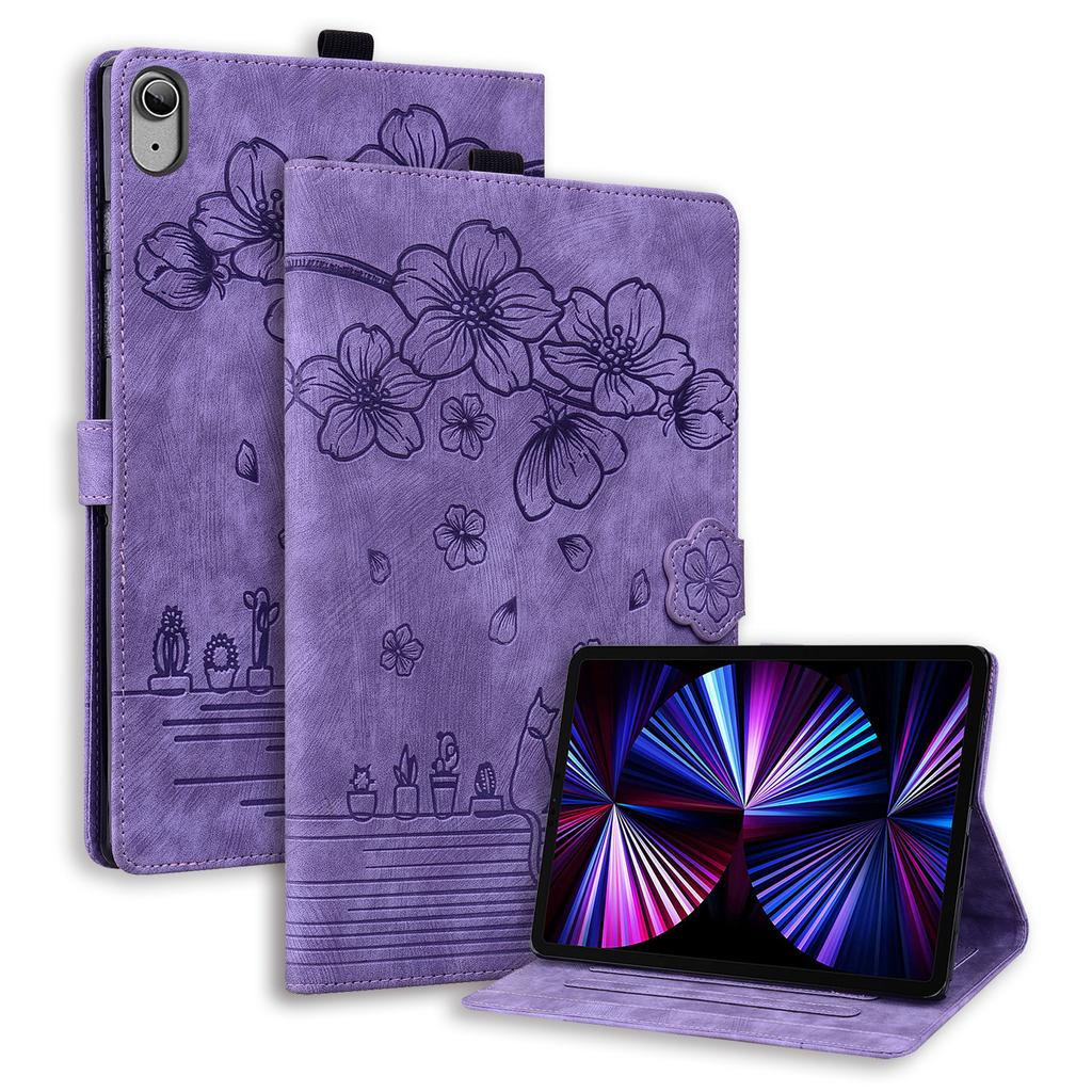 Applicable To iPad 10th Generation Flat Leather Case Pro12.9 Inch Retro Matte Embossed Card Bracket Leather Case Air
