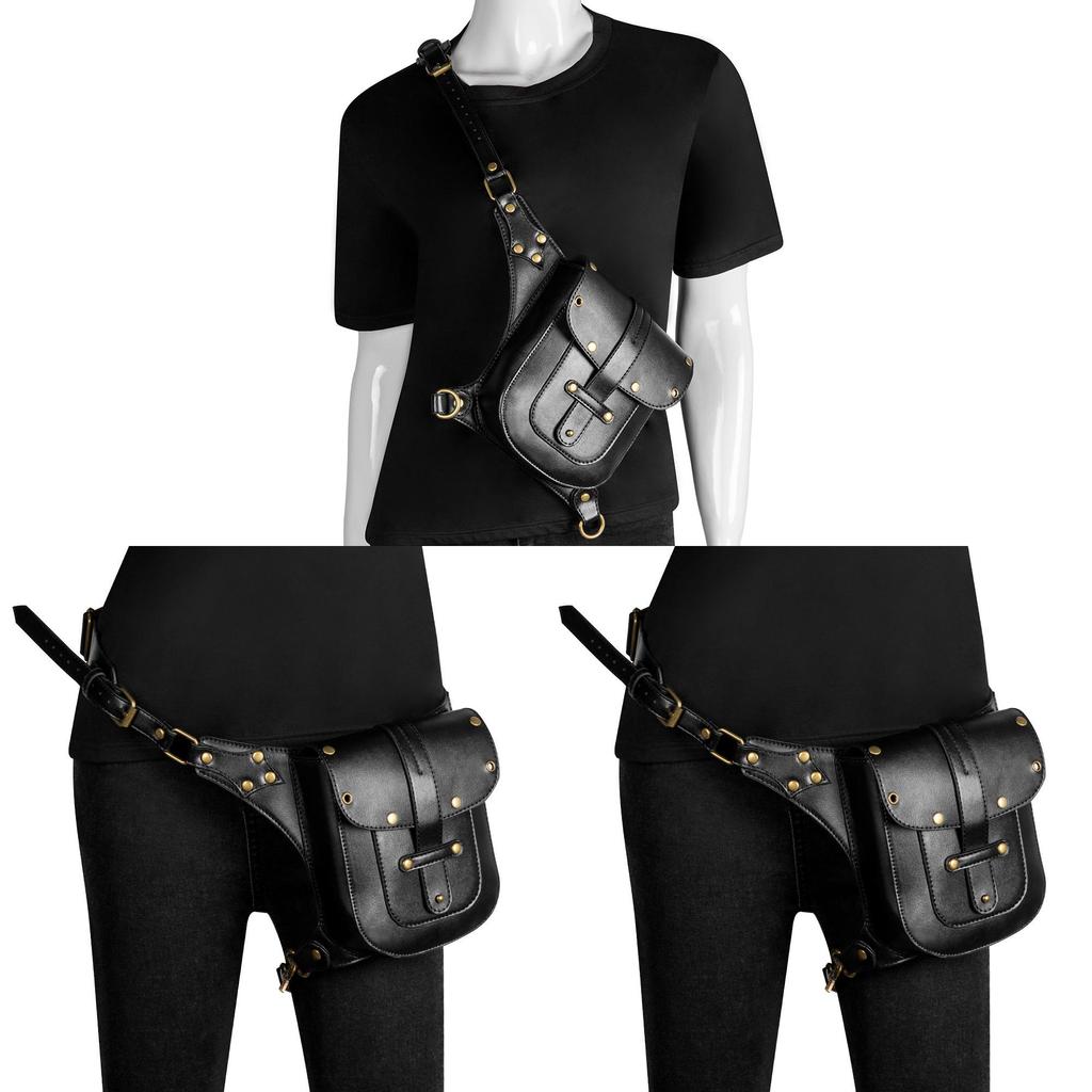 Streetwear Pu Punk Style Small Crossbody Bag For Women And Men