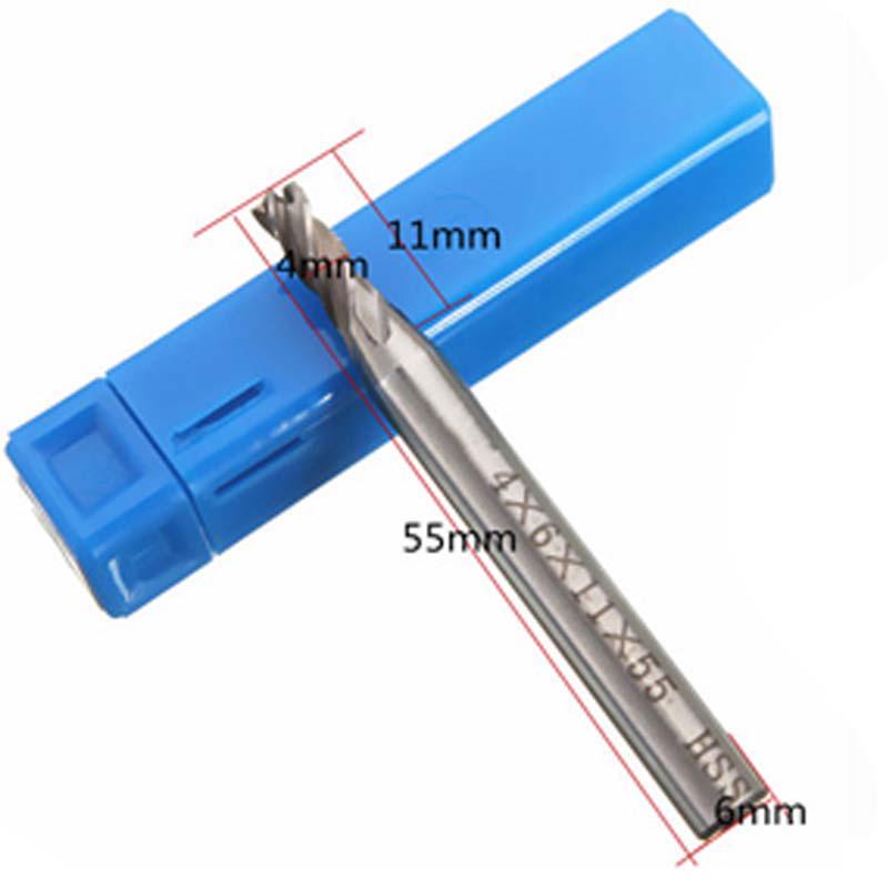 4/6/8/10/12mm Milling Cutter Router Bit HSS CNC 4 Flute Straight Shank Carbide End Mill Cutter Drill Bit Tools Accessories