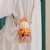 Water bottle high value children's elastic cover plastic water cup rabbit portable with straw cute rabbit large capacity strap cup