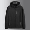 Dibenze Men's Plus Size Casual Hooded Jacket