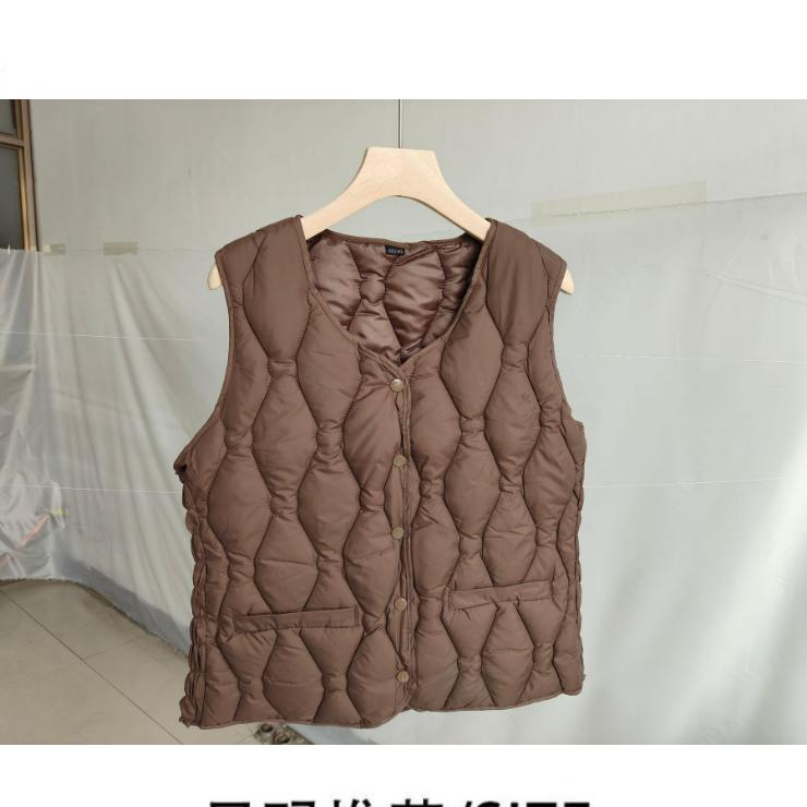 

Осенне-зимний дизайн, литературный женский жилет с коротким воротником-стойкой в форме ромба, верхняя одежда, жилет-куртка XXXXXL хаки