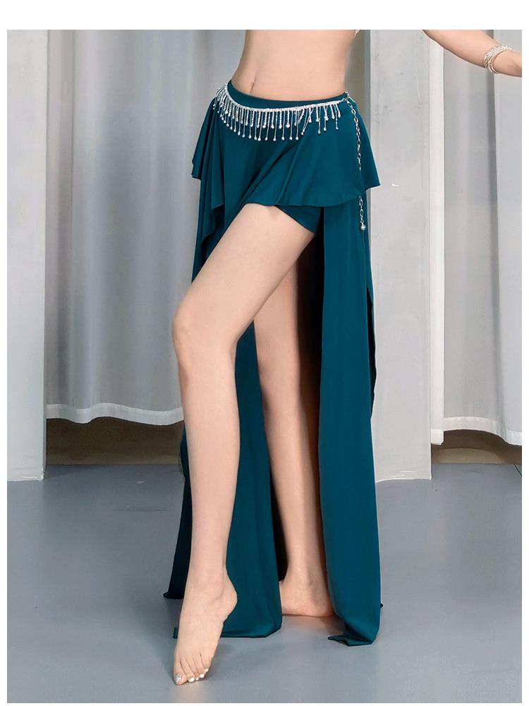 New Style Belly Dance Practice Skirt - Beginner Slimming Slit Long Skirt for Women