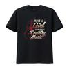 Just a Girl Who Loves Country Music Nashville Guitar Quote Womens T Shirt Black XL Vintage Washed Homme Top For Everyday Wear