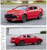 1:24 TOYOTA AVALON Toy Car For Children Diecast Metal Model Miniature Sound Light Doors Openable Collection Gift For Kids