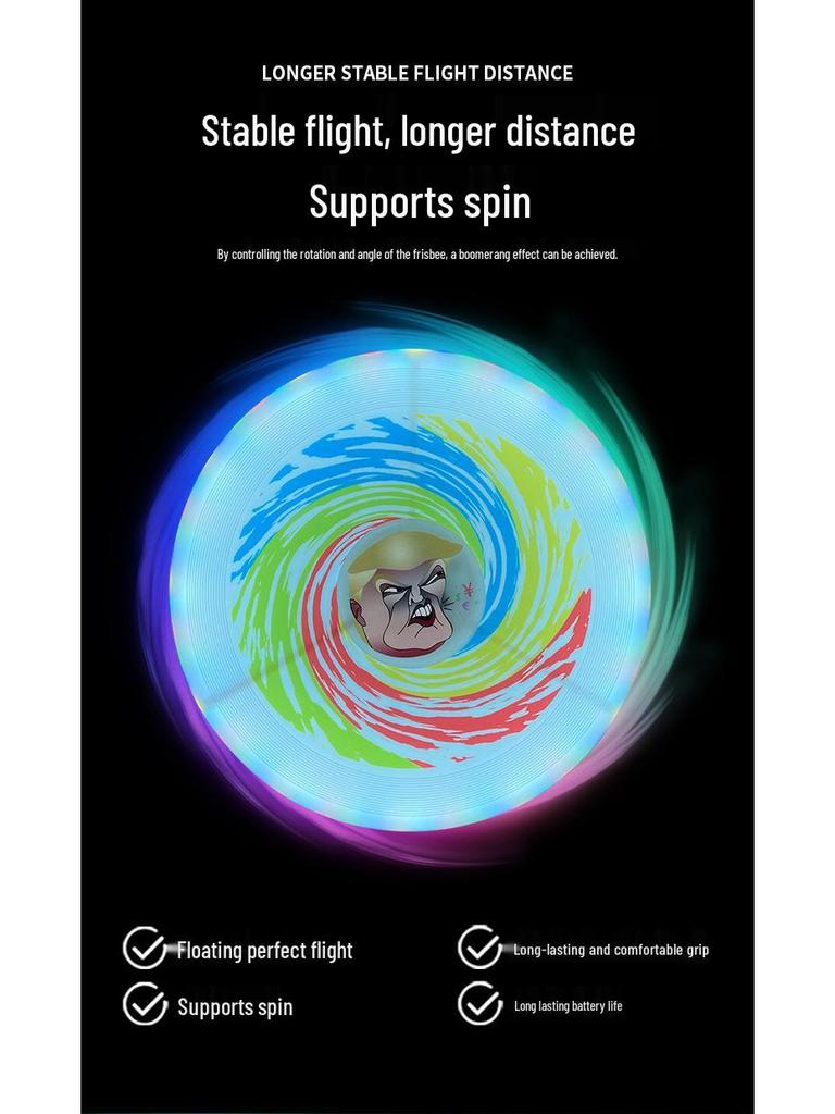 Luminous 60-LED Flashing Flying Disc for Outdoor Sports & Professional Competition.