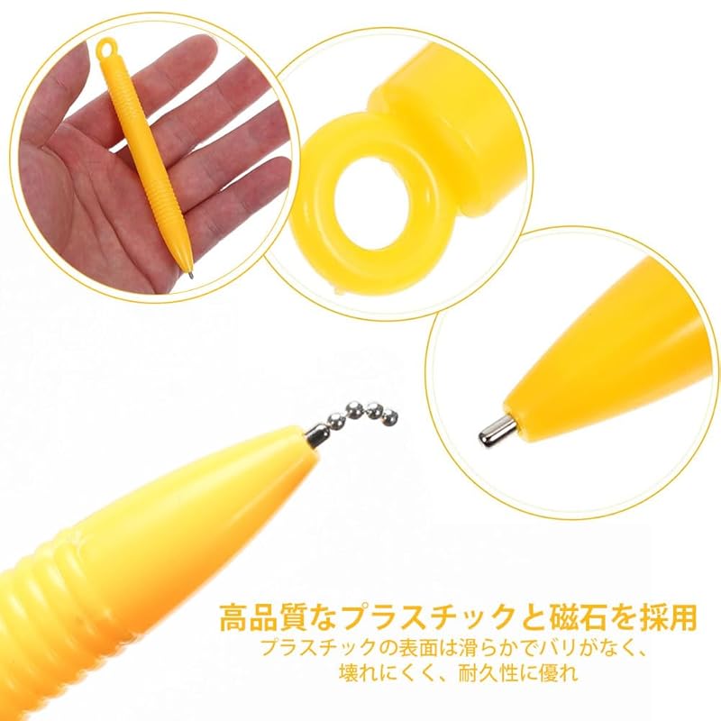 Samcos Magnetische Zeichenstifte, Set mit 6 Stück, Kunststoff-Stylusstifte für Zeichenbretter, Wiederverwendbar, Kritzeln, Malen, Ersatz-Kunstwerkzeuge, Kinderspielzeug,