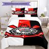 Sport Club Football Crest Printed Pattern Duvet Cover Set – Includes 1 Duvet Cover and 2 Matching Pillowcases Bedroom Decor Christmas Gifts