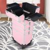 Artist Travel Aluminum Abs Compact Cosmetic Vanity Organizer Beauty Cosmetics Makeup Case On Wheels