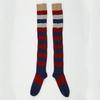 Autumn Slouch Crochet Knitting Colorful Striped Thigh High Long Socks for Women