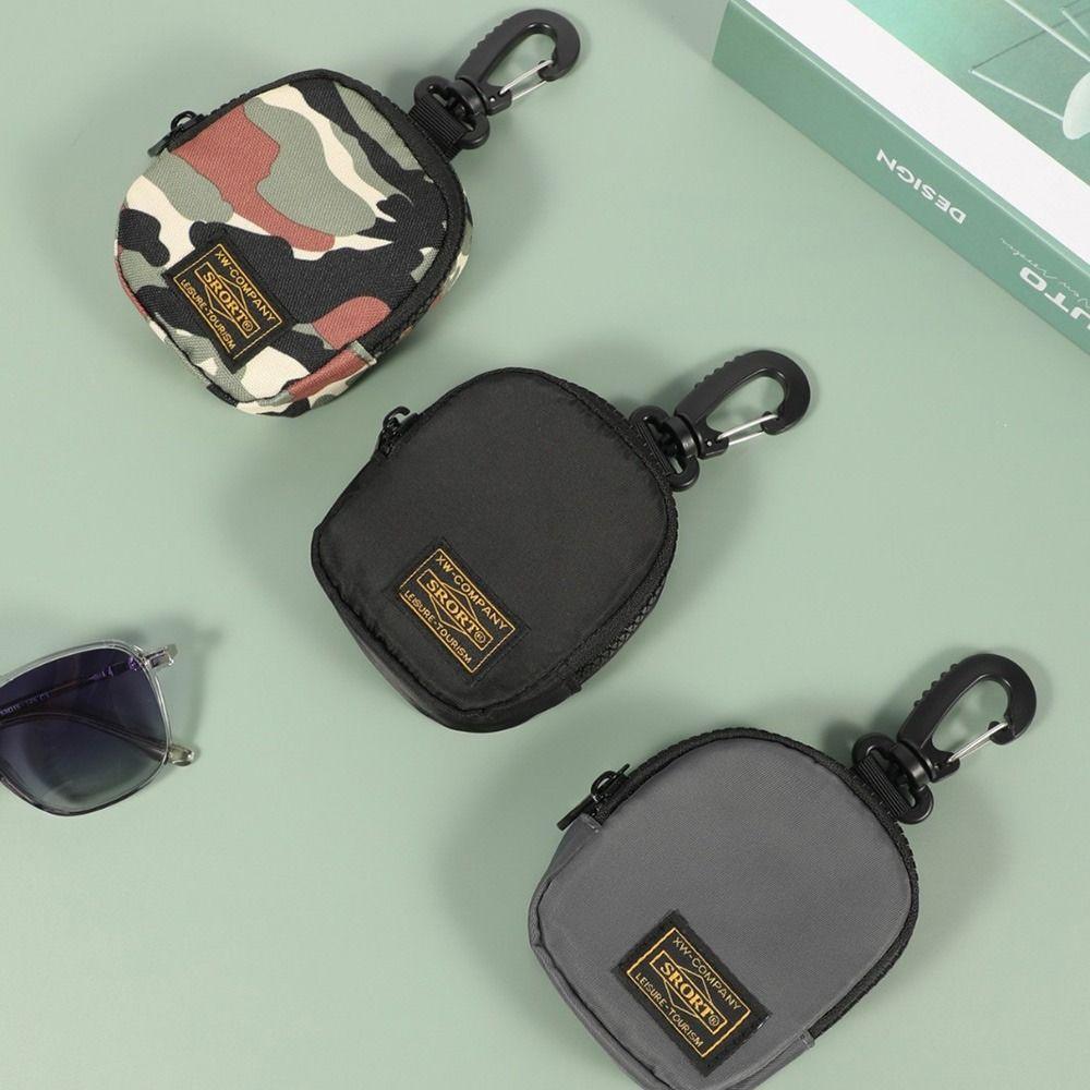 Portable Multi Functional Coin Purses Zipper Headphone Organizer Card Holder Lightweight Mini Hanging Bag