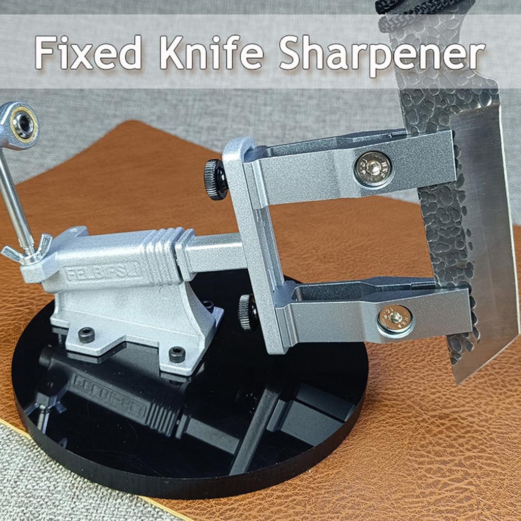 Fixed Knife Sharpener with 3 Whetstones Knife Sharpening System Kitchen Grinding System for Kitchen and Restaurant Use