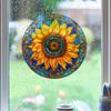 Retro Colorful Hummingbird Iris Window Glass Electrostatic Sticker Detachable Decorative Film Home Decoration