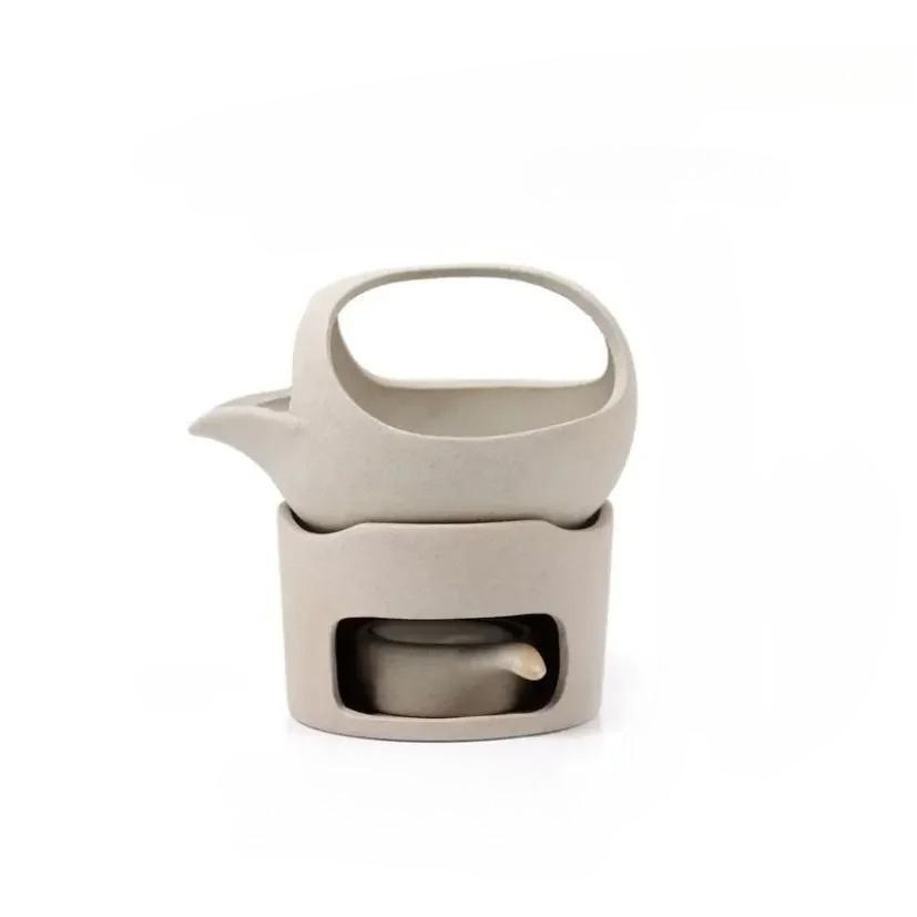 Japanese retro tea heater, ceramic candle heating frame, three in one essential oil incense burner, Kung Fu tea oven