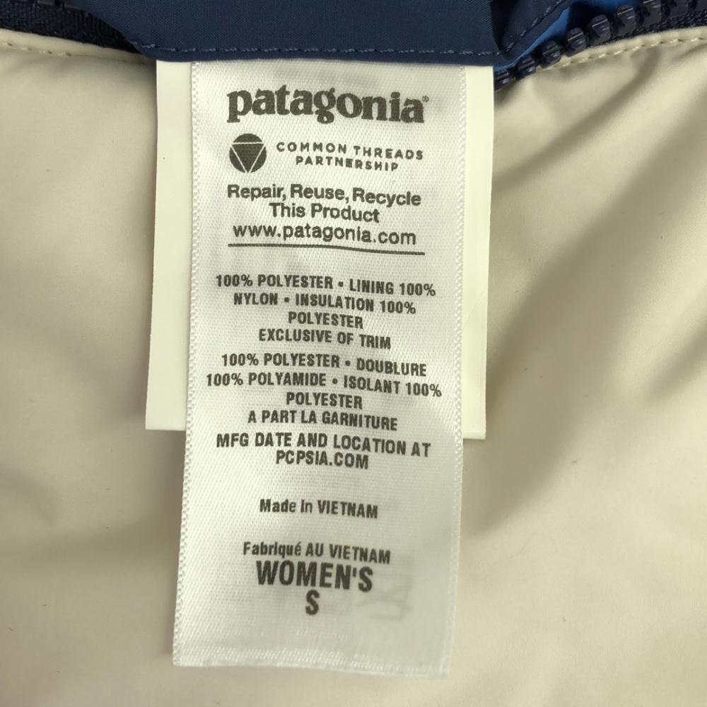 Patagonia 28575FA13 Reversible Batting Vest S Blue Outdoors Women Used
