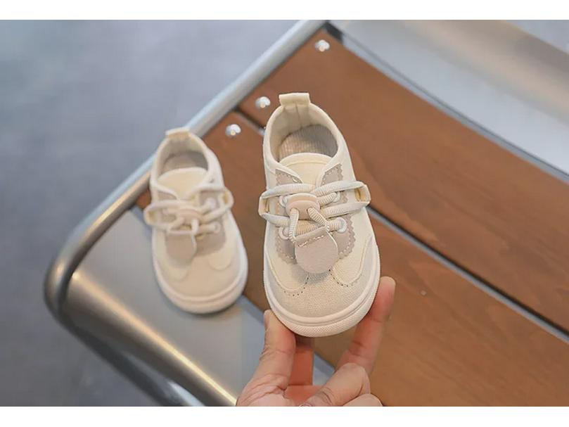 Solid Soft Sole Canvas Slip-On Shoes for Toddlers