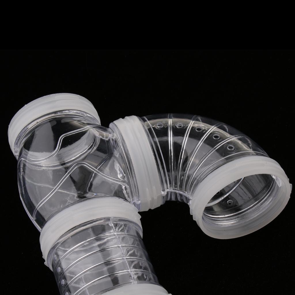 Hamster Tunnel External Plastic Small Animal Play Tube Toy DIY Connected Rodent Tunnel for Gerbil Cage Habitat