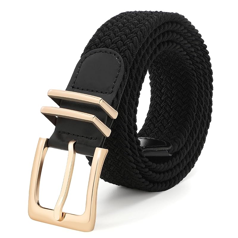

[JASGOOD] belt men s golf belt ladies mesh knitting unisex No hole stretch rubber mesh belt rubber belt Expansion and contraction waist Stepless