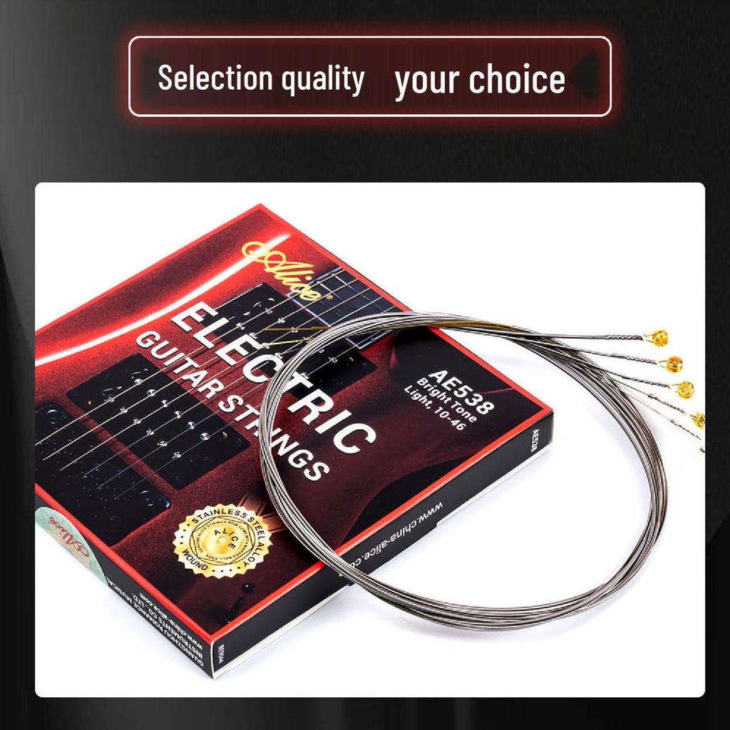 Alice AE538 Electric Guitar Strings Set: Complete Steel Wire Set with 1st and 2nd Strings