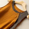 Oversize Vest Cotton Women Undershirt Sleeveless Vintage Loose Sweater Vest Linen Casual Vest