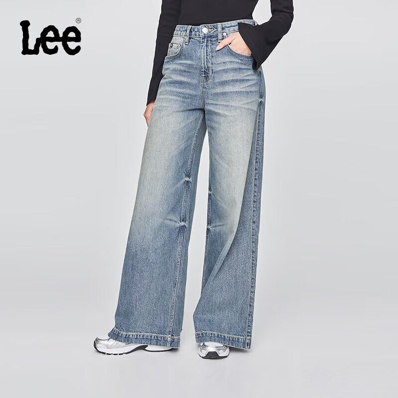 Lee Women's Retro Ripped Wide Leg Jeans