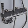 Luxury Bathroom Shower System Shower Faucet Full Set with Light Piano Key Smart Temperature Digital Display Hot Cold Mixer