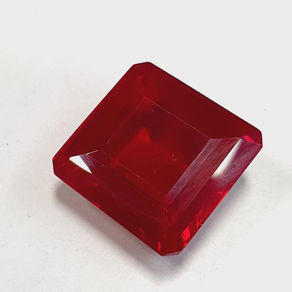 AAA Natural Blood Red Mozambique Ruby Loose Emerald Cut Gemstone 54 Ct z960