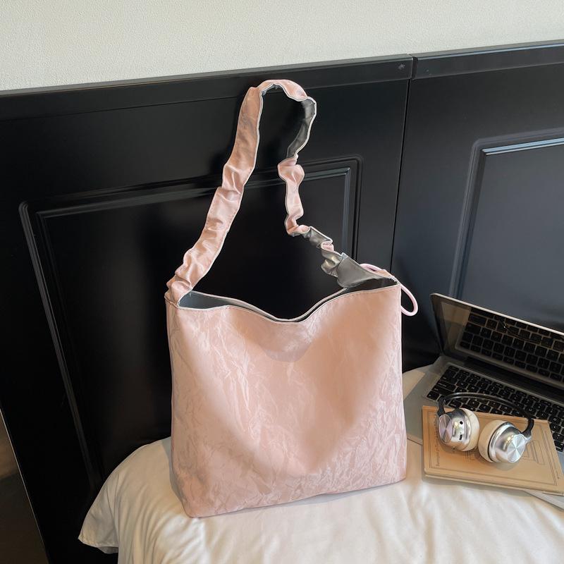 

Вместительная оригинальная нишевая сумка-тоут, высокая мода, простая сумка на плечо, новая сумка подмышку, кроссбоди розовый