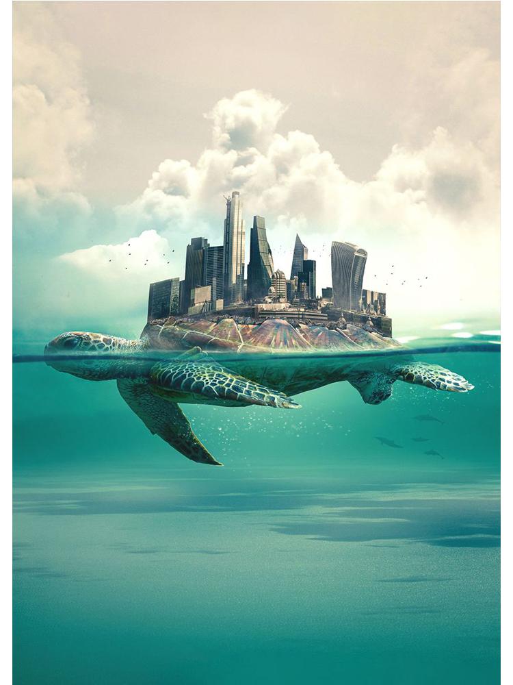 Fantasy Animals Lion Wolf Eagle Bear Tiger Urban Jungle Poster Canvas Painting Vintage Nordic Wall Art Living Room Home Decor