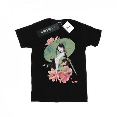 Womens/Ladies Mulan Magnolia Collage Cotton Boyfriend T-Shirt