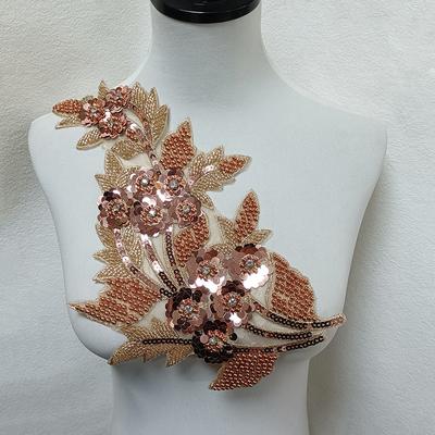 Mesh Sequin Embroidery Bead Embroidery Nails Diamond Lace Diy Sewing Collar Decoration Matching Clothing Single Flower Accessories