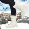 TUINANLE Fashion Snow Boots Women Large Size Cotton Shoes Plush Warm Casual Winter Boots Casual Non Slip Cotton Shoes