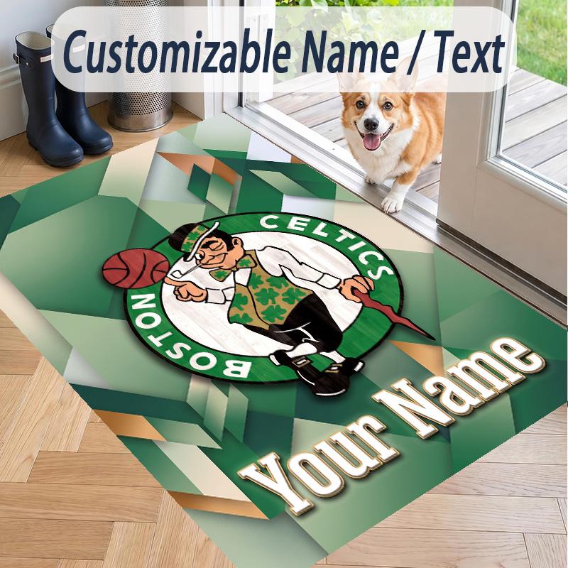 Custom Text Printed Rug Celtic FC Non Slip Floor Carpet For Home Room Decor