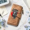 Cute Grim Reaper Printed Long Wallet Fashion Gothic PU Leather Multi Card Holder Forever Style Purse