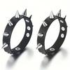 Pulseira Punk Rock Gótica com Fileira Única de Tachas - Pulseira de Couro PU para Lembrancinha de Festa de Aniversário