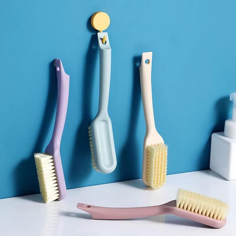 Shoe Brush Long Handle Clothes Brush Macaron Soft Shoe Brush Soft Brush Hanging Cleaning Brush Kitchen and Bath Brush