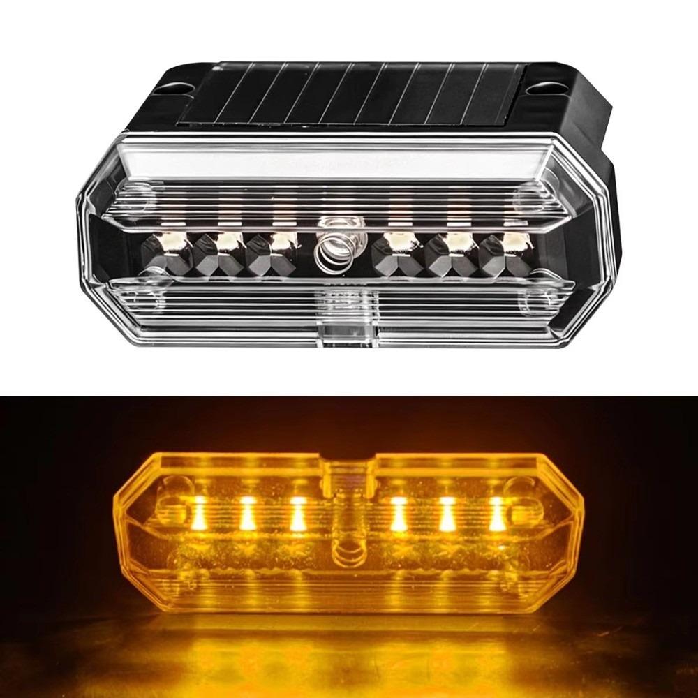 Vibration Activated Vehicle Warning Light Solar Powered Safety Strobe Light  Truck