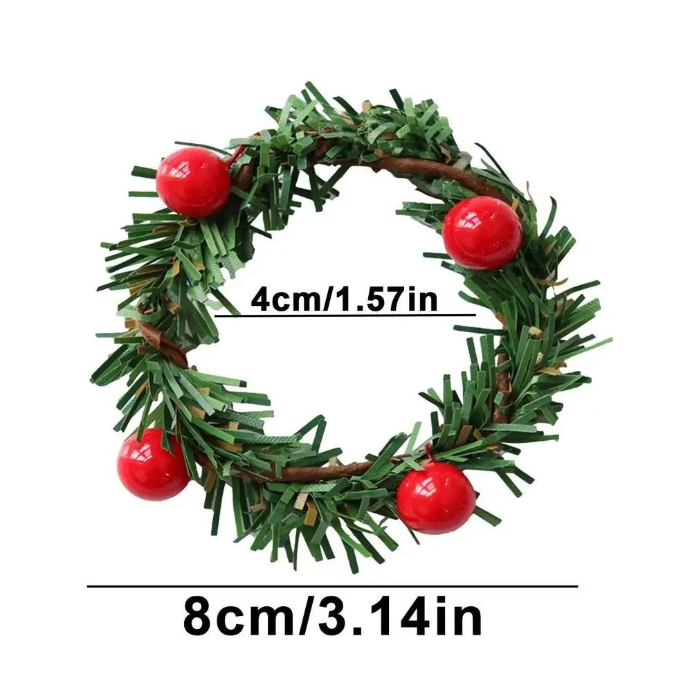 6 stücke mit Red Berry Weihnachten Kiefer Nadel Serviette Ring PVC Serviette Schnalle Serviette Halter Hochzeit
