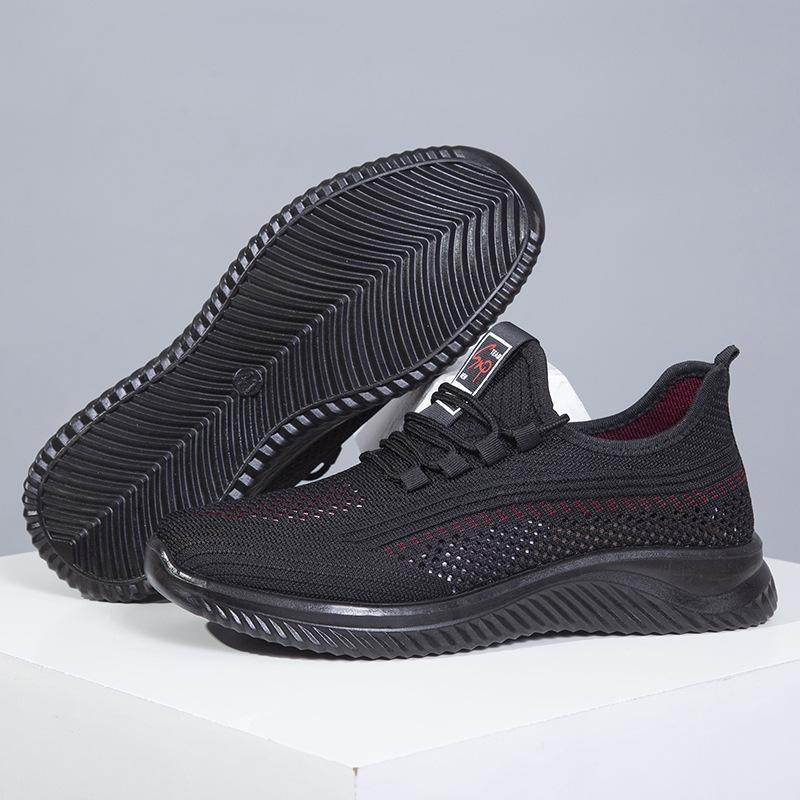 

New summer cloth shoes men s soft-soled men s mesh shoes breathable soft-soled medium and old dad shoes mesh shoes 44