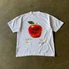 American Fashion Oversized Printing Loose Short TShirt Unisex Unisex Y2k Harajuku HipHop Gothic Casual Joker Couple Streetwear Top