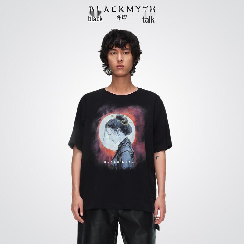 Black Myth Wukong Full Moon Night Short Sleeve T-Shirt S