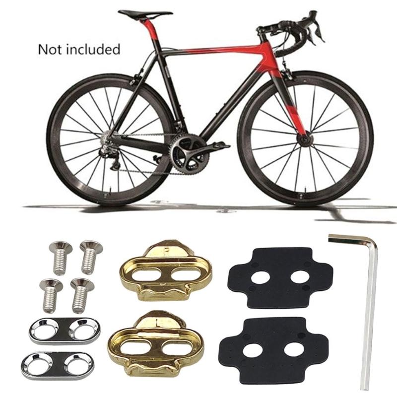 Bicycles Cleats Cycling Cleats with Screw and Wrench Bike Pedal SPD Shoes Adapter Cleats Locking Plate Easy To Install