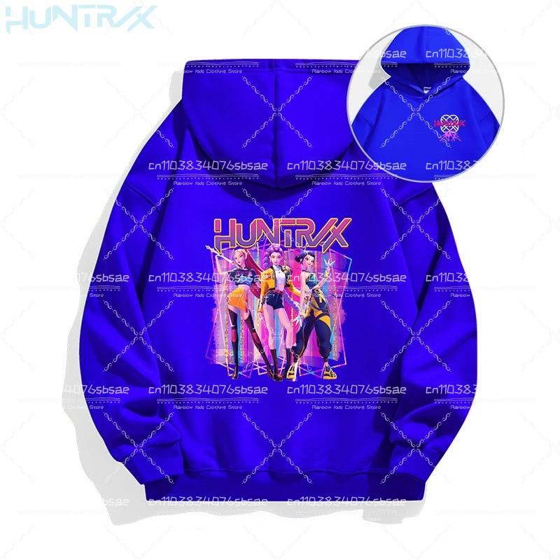 

2025 KPop Demon Hunter Cartoon Girls Boy Hooded Sweatshirt Children s Fashion Casual Tops Casual Girls Clothing 160