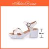 Elegant Women Platform Sandals With Open Toe For Casual Summer Wear In Weave Design