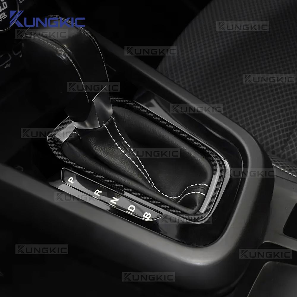 Echte Droge Harde Koolstofvezel Sticker Voor Renault Arkana 2021 2022 2023 2024 2025 2026 2027 LHD Versnellingspook Frame Cover Interieur